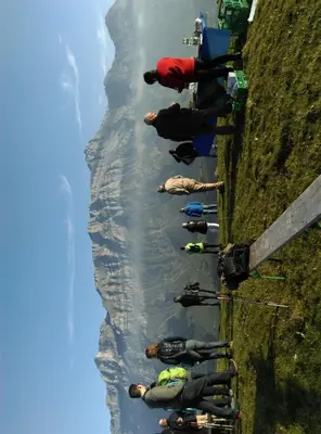 a group of people are in the water at Pilger-Hüttli - Blockhaus in Schönengrund