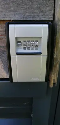 a close up of a microwave oven with its door open at Tiny House im Grünen in Sankt Margrethen