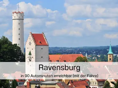 a collage of two pictures of a building with a clock tower at Ferienhausträume - Dachgeschoss Bodensee Apartment mit großer Dachterrasse in Kreuzlingen